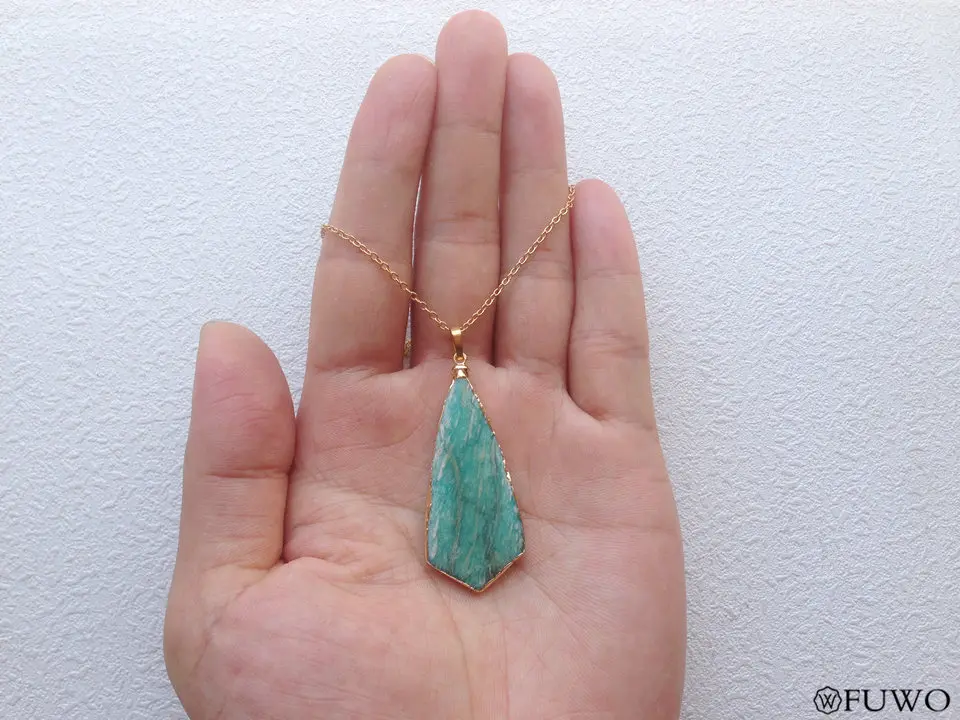 Triangle Amazonite Necklace 12