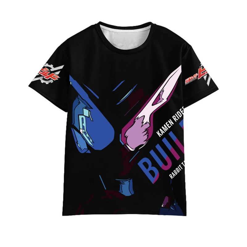 Kamen Rider печатные шею футболка Косплей Костюм мужской женская Повседневная футболка короткий рукав футболки