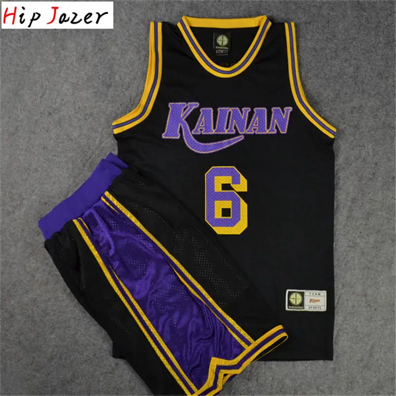 

hipJazer Slam Dunk Cosplay KaiNan Soichiro Jin 6# Shinichi Maki 4# Basketball Jersey Basketball set with shorts