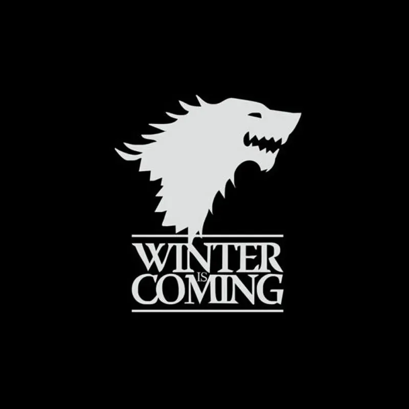 

Car Styling Winter Is Coming To Remind Funny Vinyl Car Stickers Black/white/laser 8.3CM*9.5CM