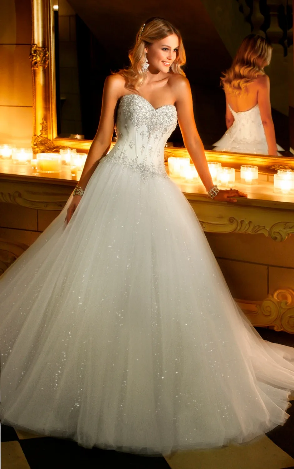 vestidos de noiva corpete brilhante
