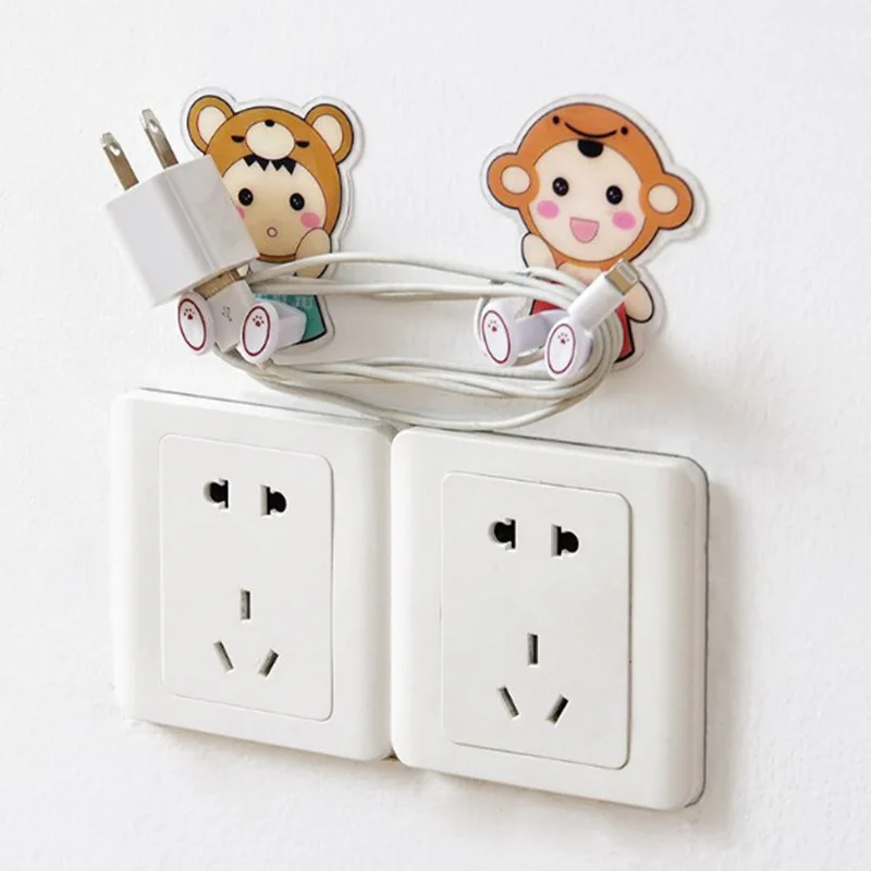 Power Plug Wall Hook Socket Holder Wall Adhesive Hanger Socket Storage