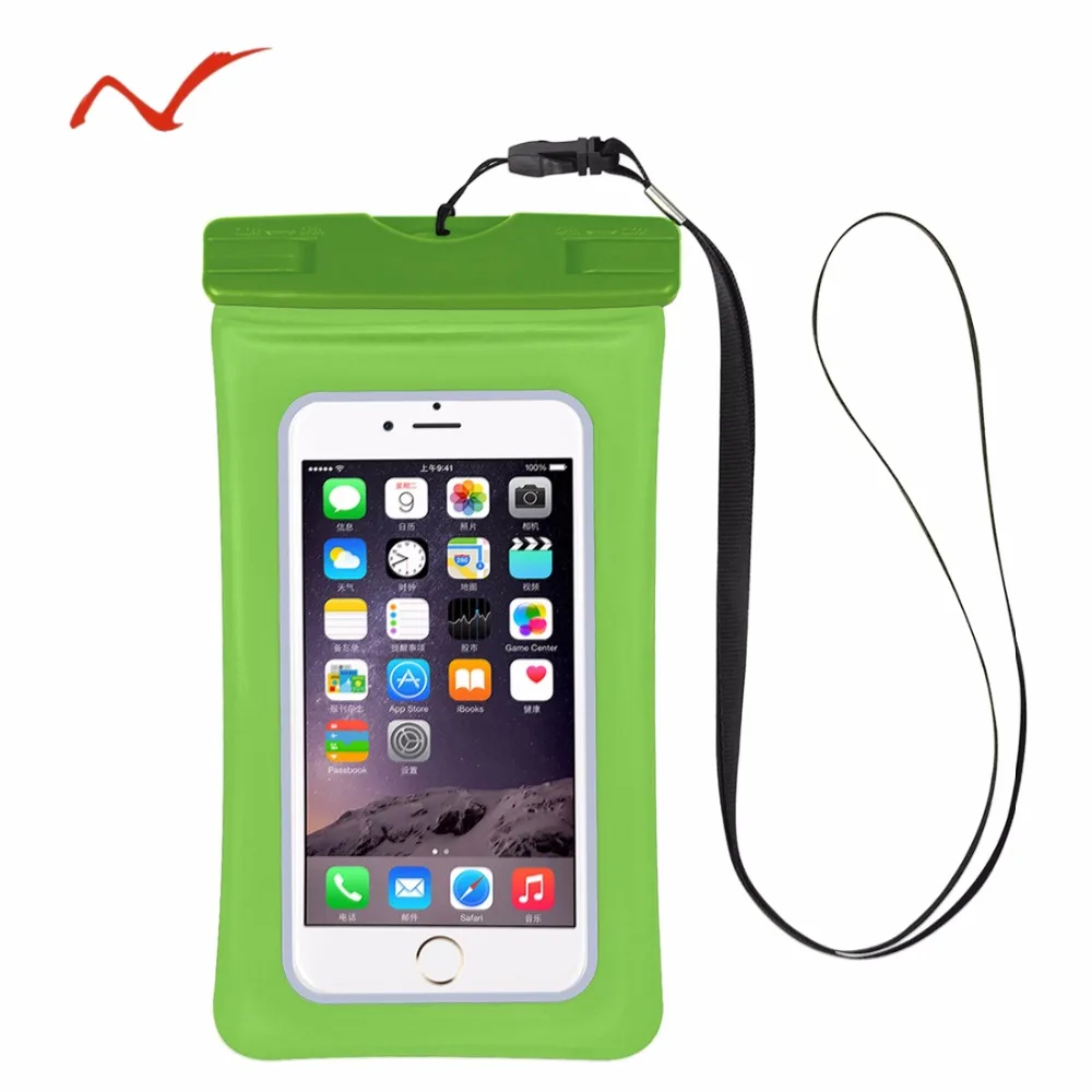 

Multifunctional String Phone Case Waterproof Underwater Mobile Phone Holder Touch Screen Reflective Strip Waterproof Phone Bag