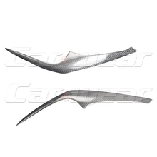 For Hyundai Coupe Carbon Fiber Car Headlight Eyebrows Cover Trim Sticker 2003-2006