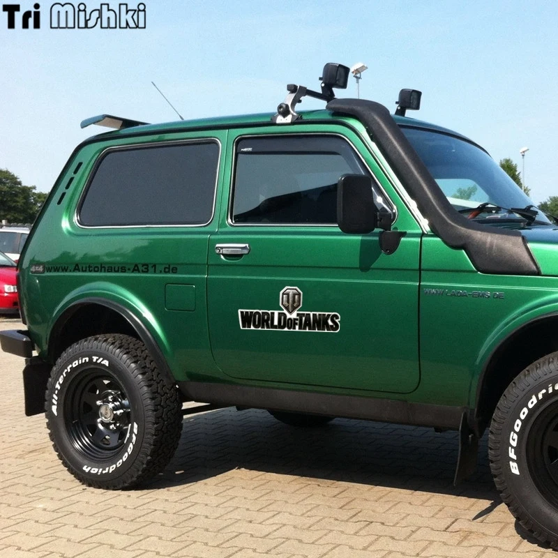 Три мишки WCS069 9*20 см Мир танков яркие автомобильные наклейки|Наклейки на
