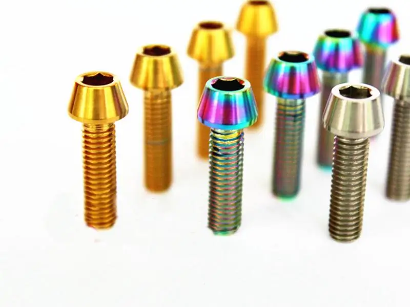

Титановый зажим для руля Ti/Golden/Rainbow GR5, 4 шт. m5x16 мм