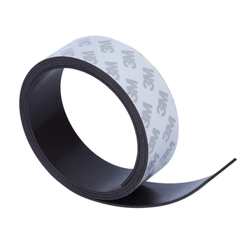 

High Quality 30*1.5mm 1 Meter self Adhesive Flexible Magnetic Strip 3M Rubber Magnetic Tape width 30mm thickness 1.5mm 30x1.5mm