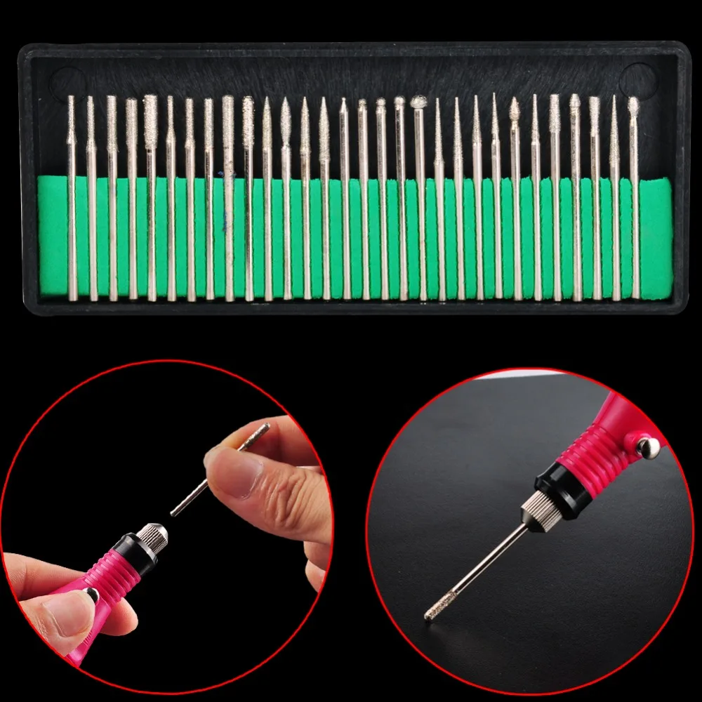

30Pcs/Set Nail Electric Man Drills Bits Kit Electric Manicure Pedicure Pen Set Manicure & Pedicure Nail Art Machine Accessories