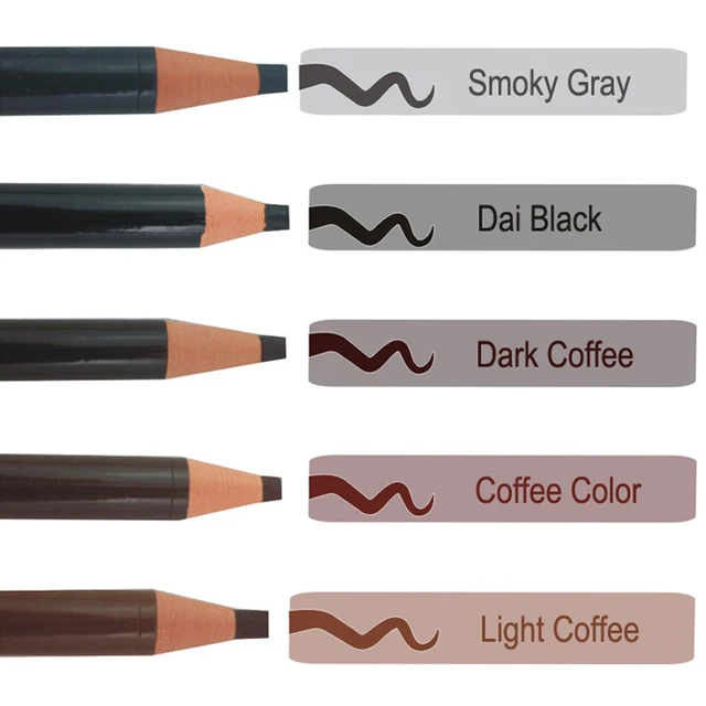 5 Colors Long Lasting Eyebrow Pencil Eye Brow Pen Gray Black Dark ...