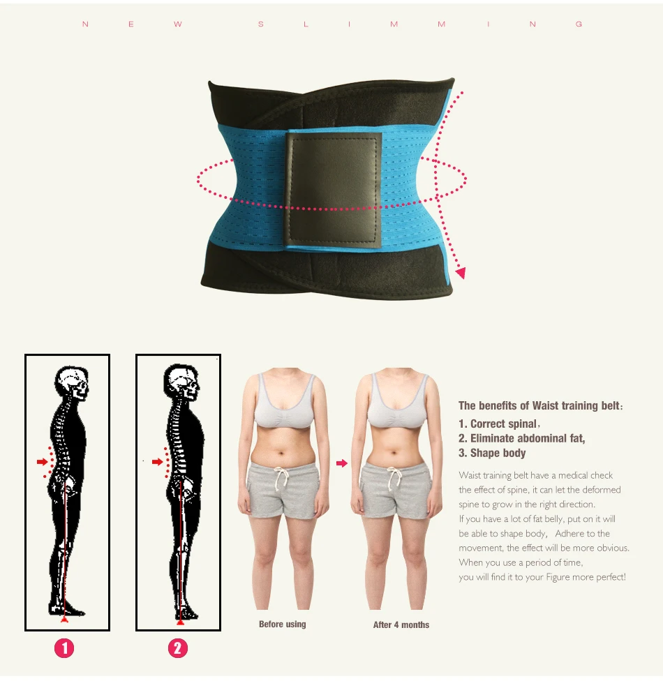 Для женщин пояс для тренировок корсет для потеря веса, похудения Пояс Body Shaper Электрический моделирования ремень тонкий корсет управления