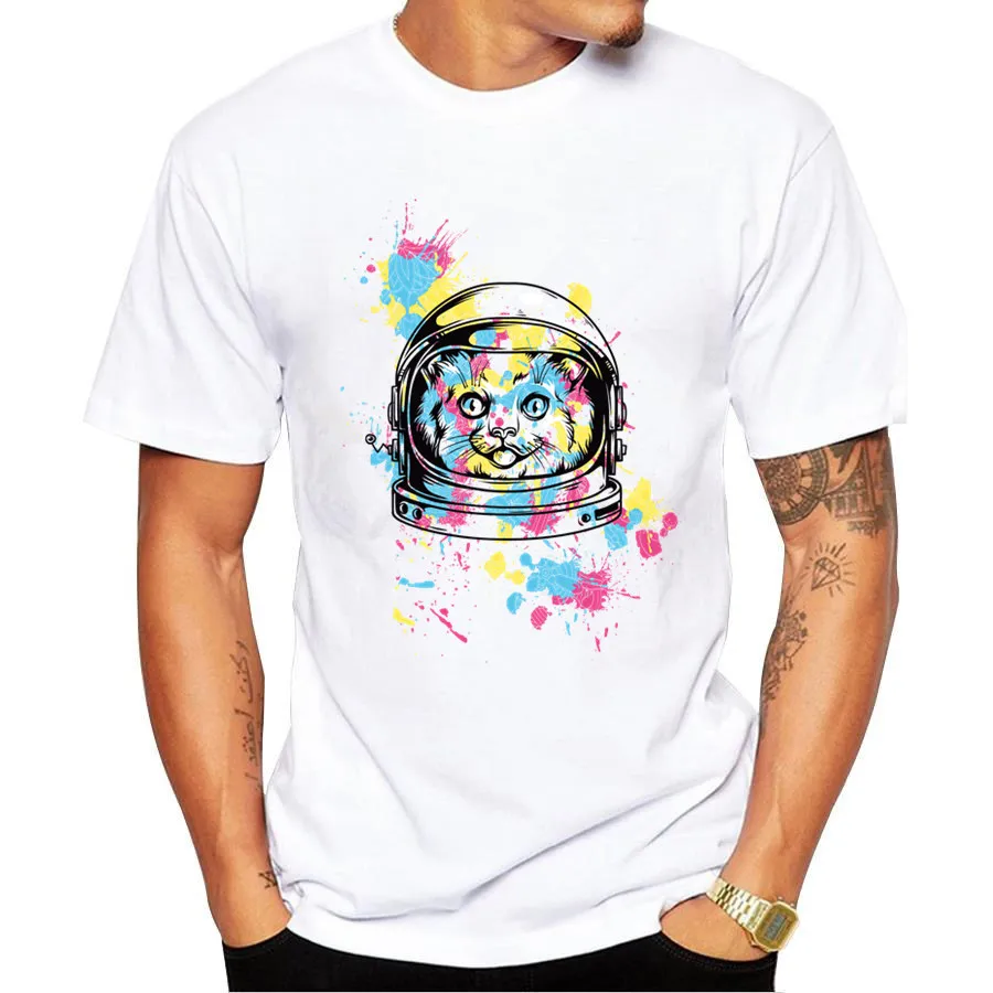 2017 новые модные летние мужские футболки Dogstronaut дизайн забавная футболка homme