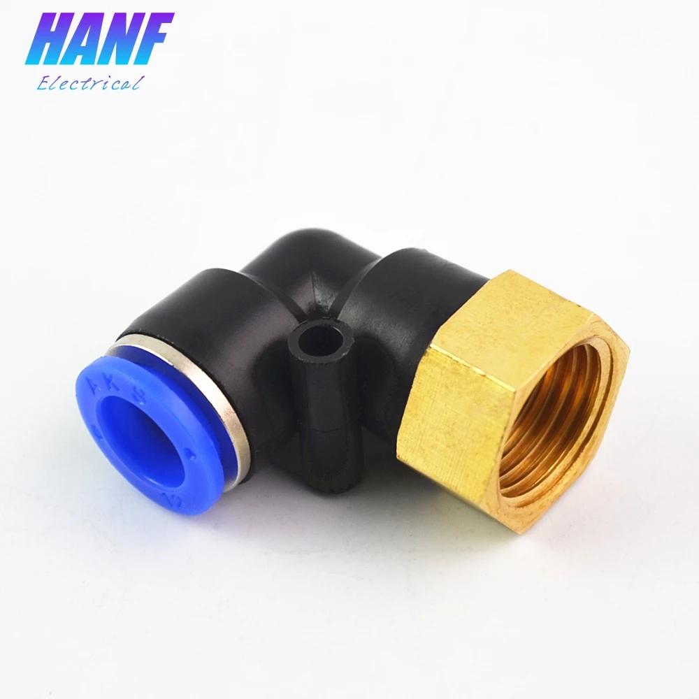 

1pcs O.D 12mm - Female Thread 1/2'' Pneumatic Elbow Connector Tube Air Push In Fitting