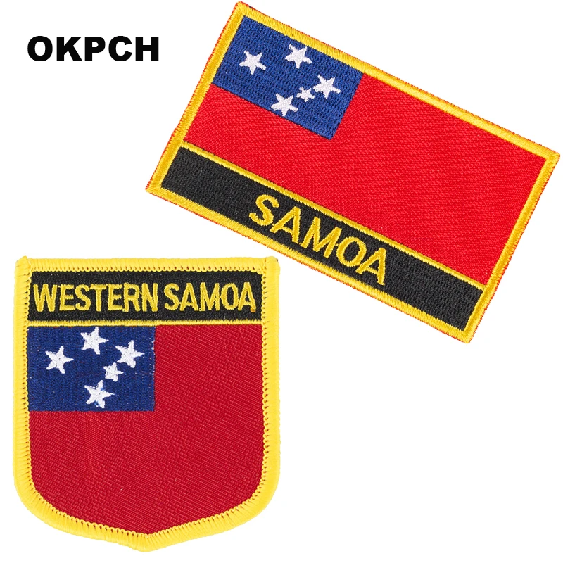 

Samoa Flag patches embroidered flag patches national flag patches Patches for Clothes DIY Decoration PT0151-2