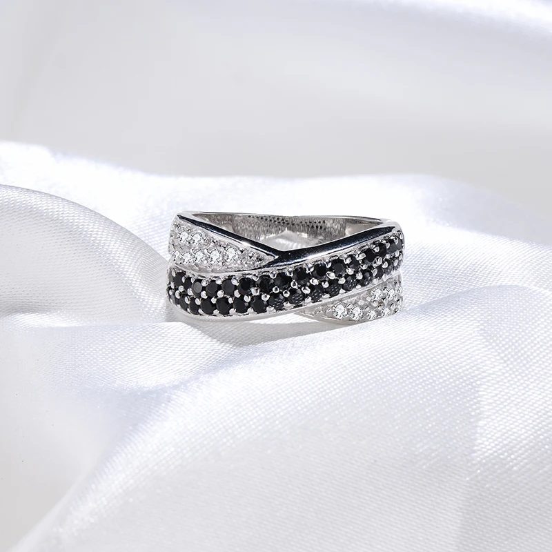 Кольца для женщин, штабелируемые, инкрустированные, установка, кубический циркон, CZ камень, модные ювелирные изделия, роскошное обручальное серебряное кольцо
