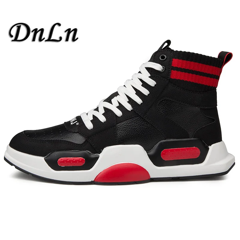 

2018 New Luxury Mens Casual Shoes Flat Autumn Winter Hip Hop High Top Men Sneaker PU Leather Shoes 20D50