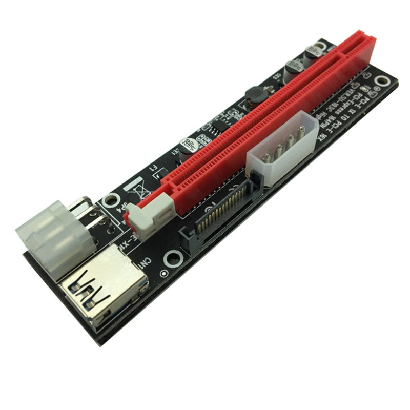 Новые 3 в 1 60 см USB 3,0 PCIe 1x к 16x PCI Express удлинитель Riser Card SATA 6pin 4pin питание для Bitcoin Miner добыча BTC