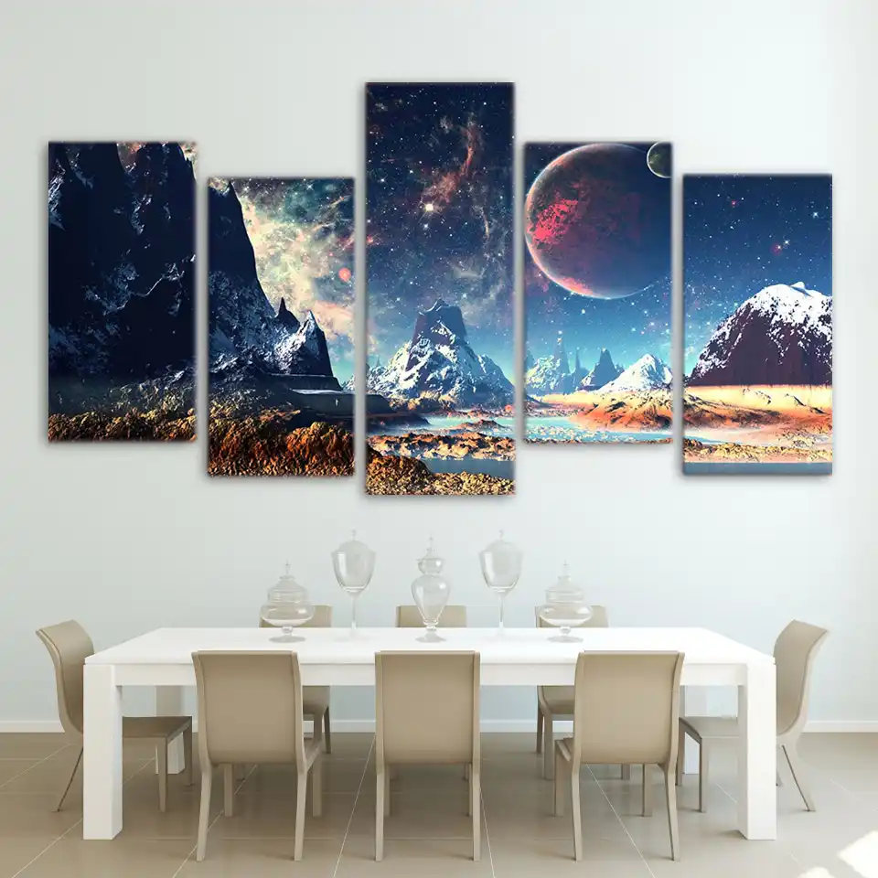 Full Drill 5D Diamond Painting Mountain Planet DIY Cross Stitch Kits Embroidery
