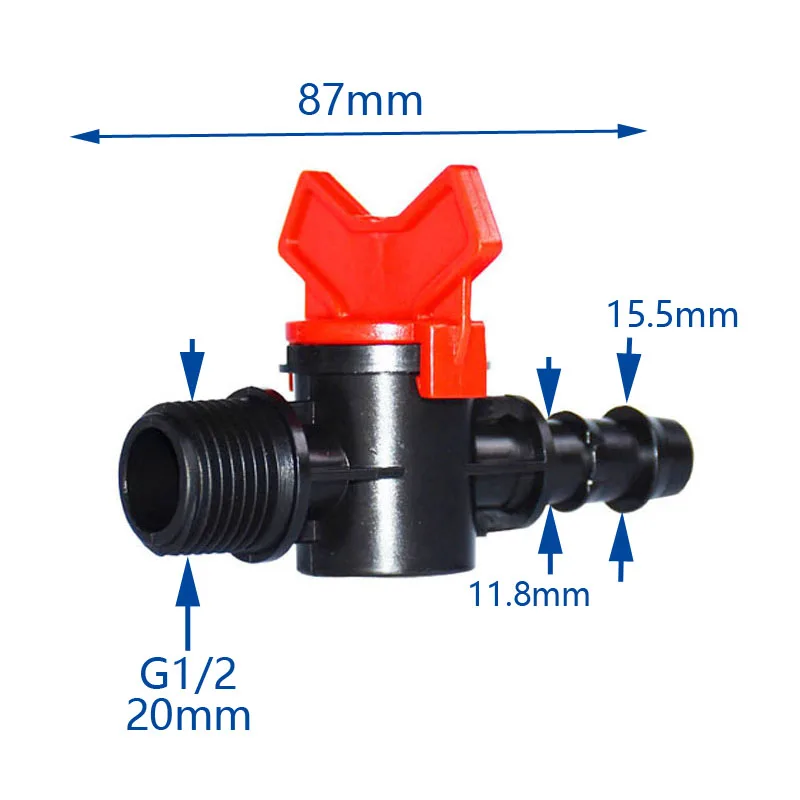 Садовый кран с наружной резьбой 1/2 до 16 мм орошение шлангом водяной клапан 5/8 шланг мини-клапан разъемы для кранов 1 шт