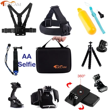 

Tekcam Accessories Set Mounts for Gopro hero 6 hero 5 Gopro 6 5 Xiaomi yi 4k/yi 4 k Accessories Mijia Sjcam SJ5000 SJ4000 SJ6