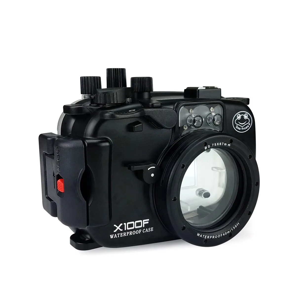 

Seafrogs 40m/130ft Underwater Camera Housing Case For Fujifilm X100F Camera Waterproof Diving Case for Fuji X100F