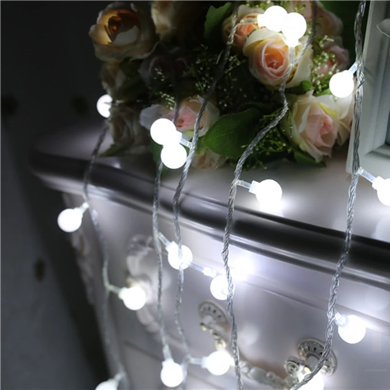 7,5 m 50 LED 110 V 220 V IP44 al aire libre Multicolor LED String luces de Navidad Holiday party decoración de la boda luces LED 7,5 m 50 LED 110 V 220 V IP44 al aire libre Multicolor LED String luces de Navidad Holiday party decoración de la boda luces LED