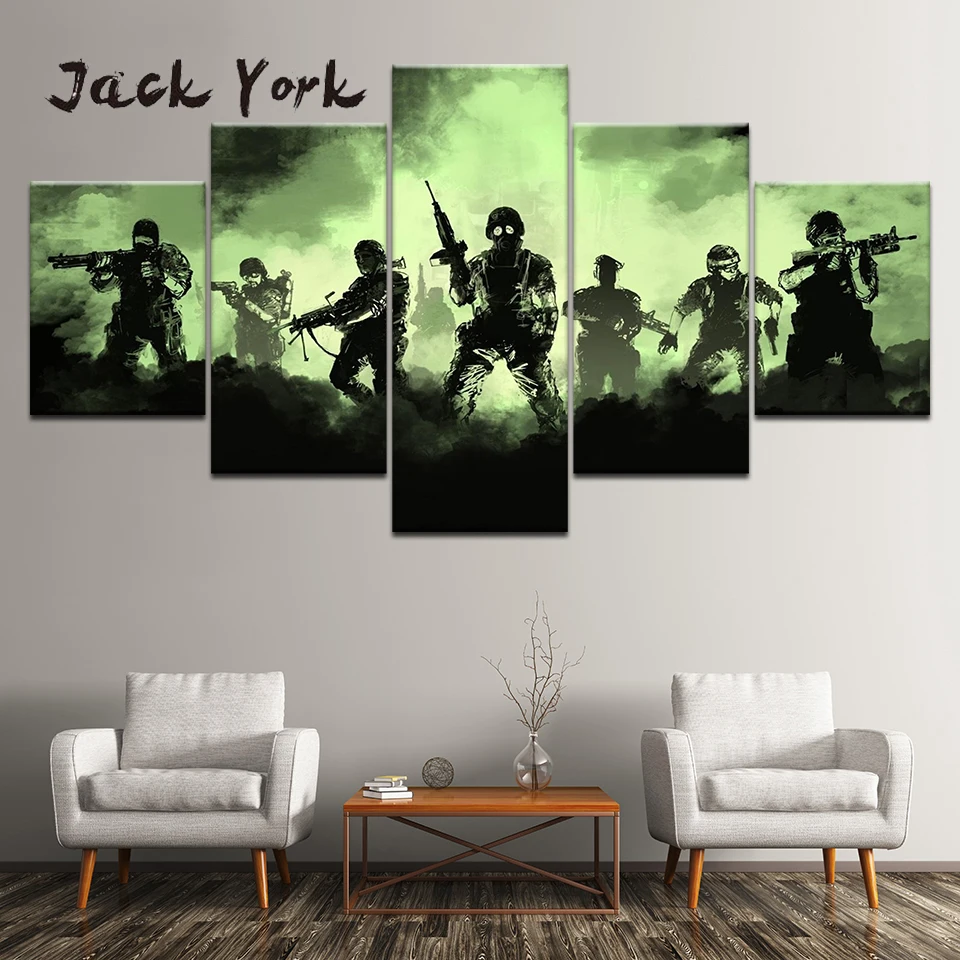 Canvas Painting Cool gaming free shipping 5 Pieces Wall Art Painting