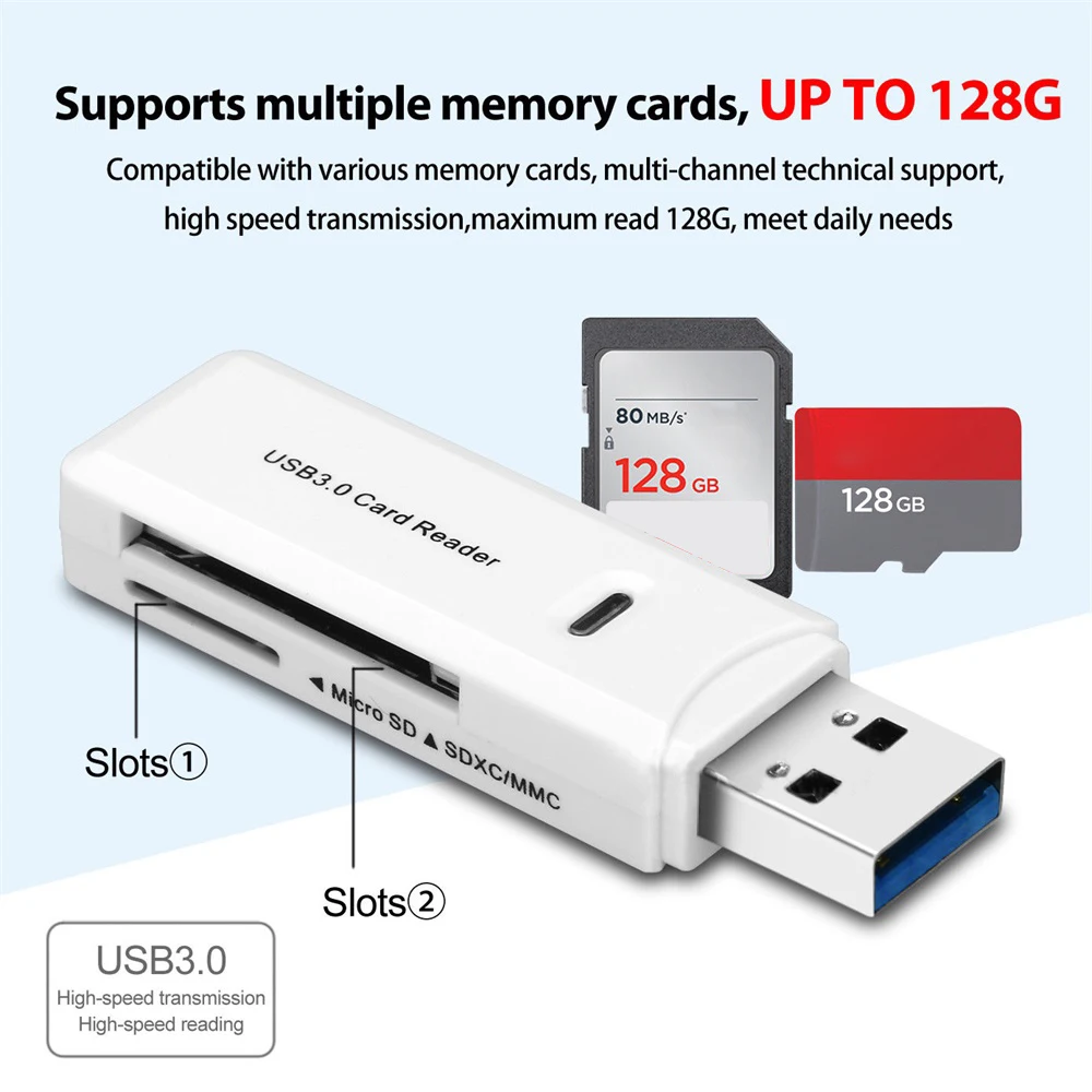 Новый универсальный USB 3,0 карта памяти + ридер 2 в 1 ридер для SD SDHC SDXC Карта памяти Адаптер для карт памяти мини-карта