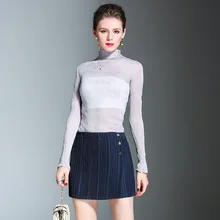 Miyake тонкий срез рубашки носить с длинными рукавами снаружи весной и осенью тонкий складки