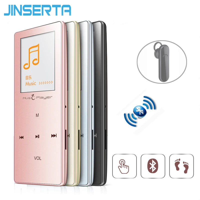 

JINSERTA Mini 8GB MP3 Player Bluetooth Music Player with Vedio Player Hifi Mp3 Player Sport Speaker Auto Reader 16GB walkman