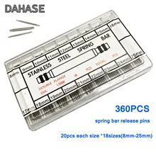 360 шт 8 мм; большие размеры 9, 10, 11, 12, 13, 14, 15, 16, 17, 18, 19, 20, 21 22 23 24 25 мм, ремешок для наручных часов для ПИН часы набор инструментов для ремонта комплект пружинный штифт