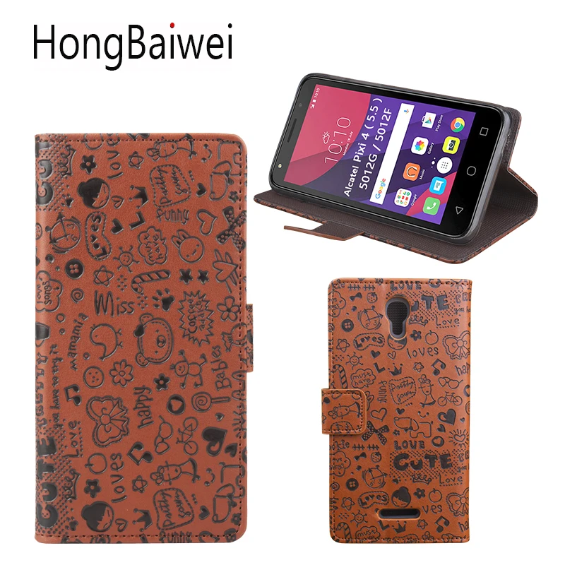 

Case Flip Phone Bag Casei for Alcatel Pixi 4 5.5 5012G 5012F Phone Case Cover for Alcatel Pixi 3 45X POP S3 Phone bags Case