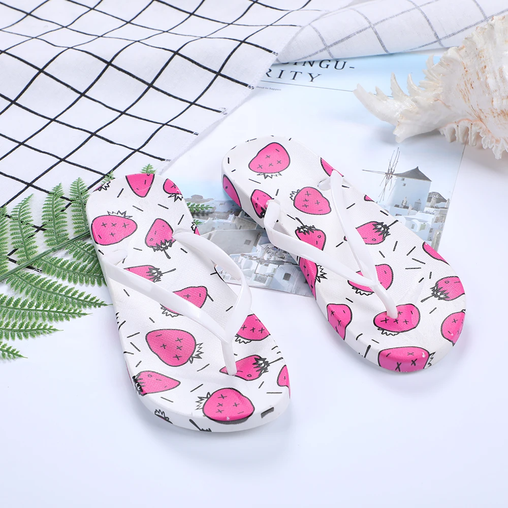 

Women Printed Cartoon Slippers Ladies Shoes Beach Fruit Flops Torridity Woman Slippers