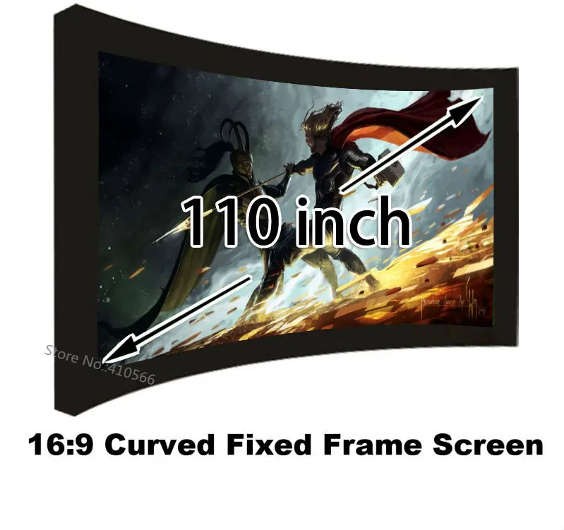 

Factory Directly Supply Multimedia Projection Screen 110inch Diagonal 16:9 Format 3D Beamer Clear Screens Fabric