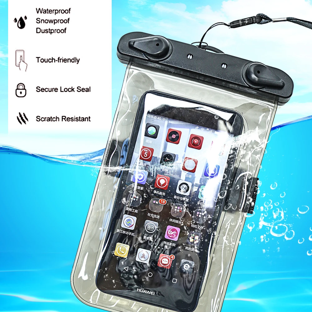 PVC Luminous Waterproof Phone Case Cover for Cell Phone Touchscreen Mobile iphone 7 Water Proof