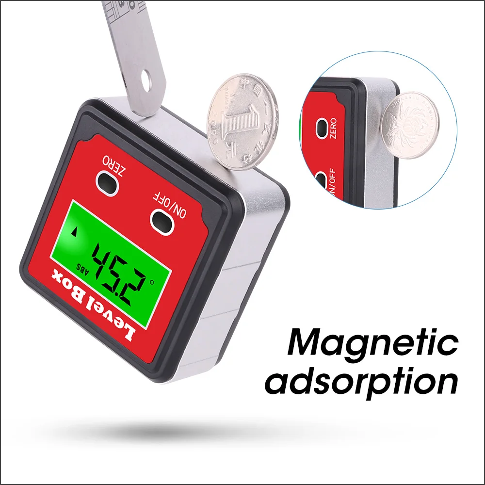 RZ Digital Electronic Protractor Inclinometer Bevel Box Angle finder With Backlight Angle Measurement Gauge MT2015