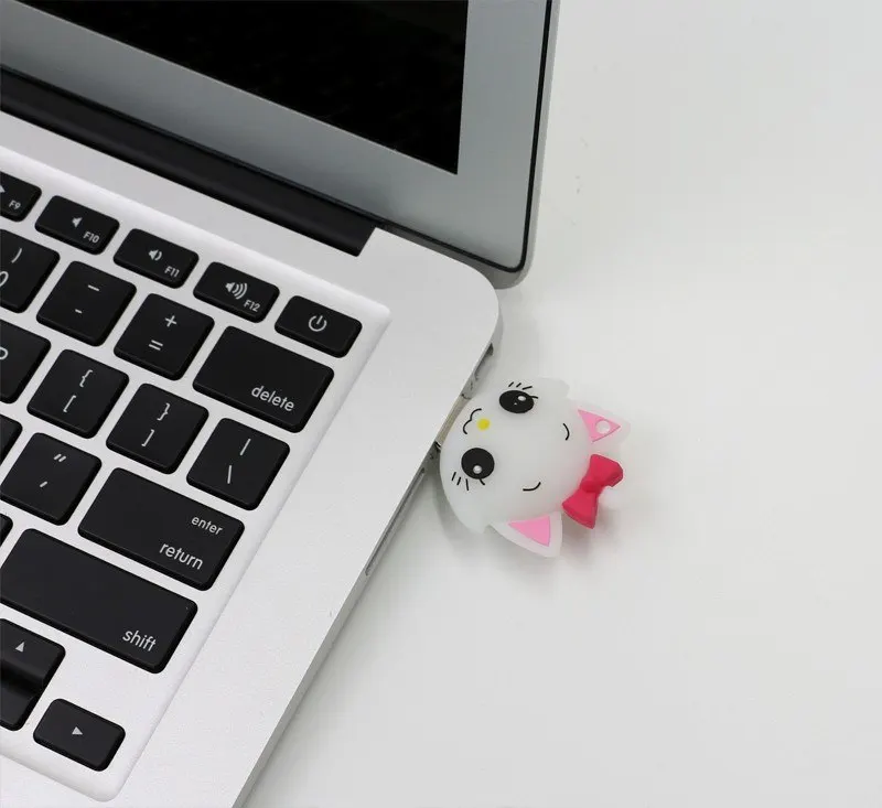 Классический флеш накопитель Catoon Cat USB 16 ГБ милая Флешка 4 8 32 64 Usb 2 0 карта подарок