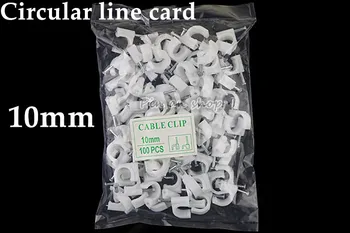 

Free shipping 100pcs 10mm Cable fixed Round or Circle Path cable clips with Nail, Wire U Circle Cable Clamp with Nail