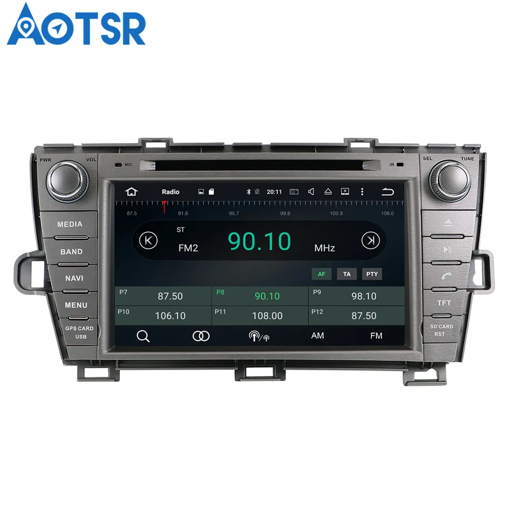 Discount Aotsr Android 8.1 Car DVD Player GPS Navigation For TOYOTA Prius 2009-2013 Radio Multimedia Auto Radio Head Unit 2 Din stereo 3