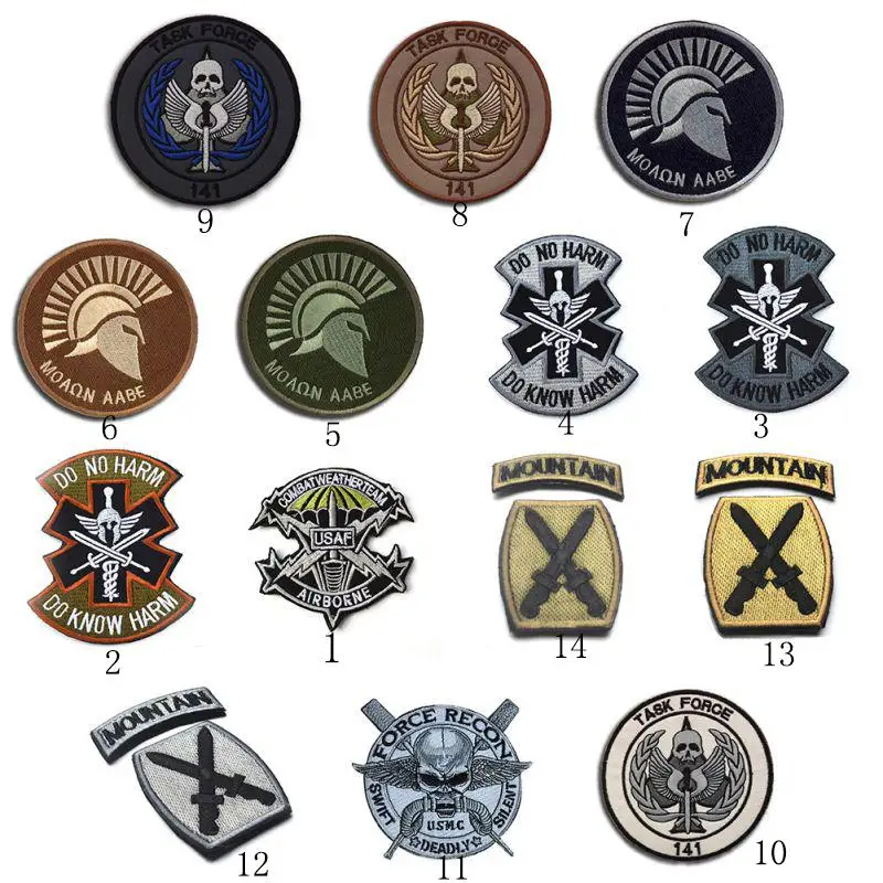

New Fashion 3D Navy Armband Types Embroidered Patch Tactics Badge 14 styles