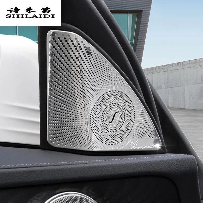 

Car styling Door Audio Speaker Decorative Strip Covers 3D stickers Trim for Mercedes Benz C Class W205 Auto interior Accessories