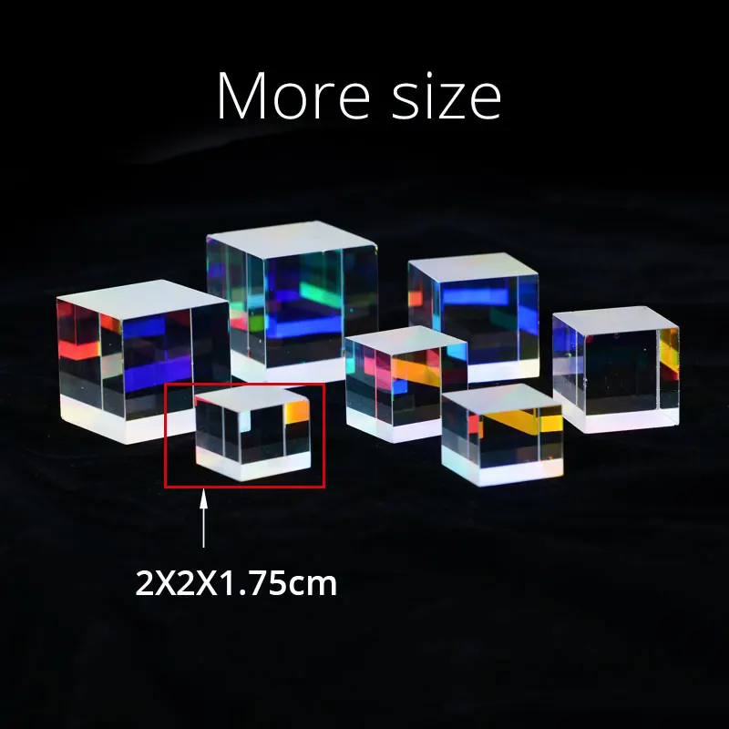 

6pcs 2X2X1.75cm Defective Cross Dichroic X-Cube Prism RGB Combiner or Splitter Prism