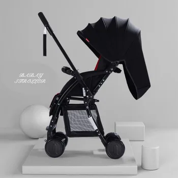 

New Portable two-way high landscape light stroller four wheel breathable newborn stroller folding stroller