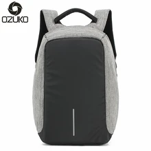 OZUKO Marke Business Männer diebstahl Rucksäcke Multifunktions-usb-ladekabel Mode Rucksack 14 zoll Laptop Rucksäcke Männlichen Mochila