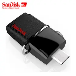 SanDisk USB флеш-накопитель 64 ГБ 32 ГБ 16 ГБ двойной OTG Флешка cle Usb 3,0 флеш-накопитель внешний накопитель мин флеш-накопитель