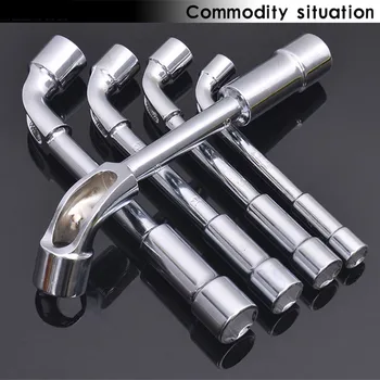 

1 Pc L-type Socket Wrench 7-shaped Pipe Type Double-head Elbow Piercing Wrench Outside Six Socket Wrench