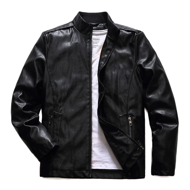 Мужские кожаные куртки размера плюс 10XL 8XL 6XL 5XL 2018 Новое поступление мужская