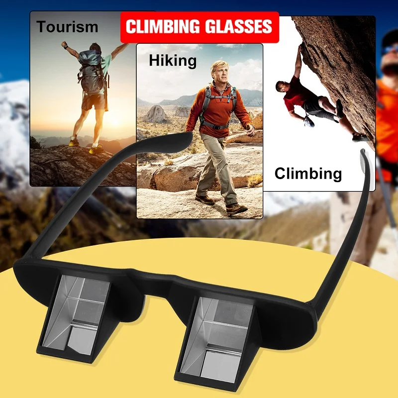 Ленивые альпинистские очки горизонтальные Призма рефракция Ленивые очки для альпинизма Кемпинг Пешие Прогулки очки