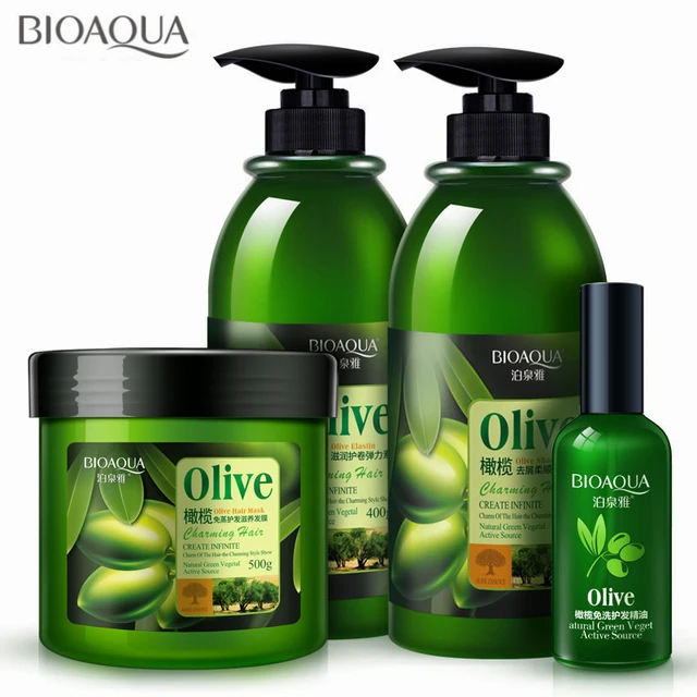 4Pcs/lot Olive Hair Care Set: The Ultimate Solution for Dry Damaged Hair