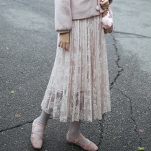 New Korean Women Intimates Underwear Skirt Woman Lace Half Slips