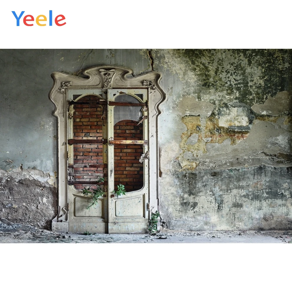 

Yeele Retro Door Grunge Wall Backdrops Portrait Photography Background Customized Photographic Backdrop For Photo Studio